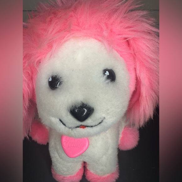 Vintage 1982 Mattel Poochie 7" Stuffed Plush with Pink Heart Collar - Picture 9 of 10